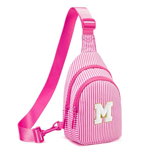 Gifts for 8 9 10 11 12 Year Old Girls Sling Bag Crossbody Bags Fanny Pack for Teen Girls Personalized Gifts for Women Rose Red M