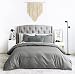 SUSYBAO 2 Pieces Duvet Cover Set 100% Natural Cotton Twin/Single Size 1 Duvet Cover 1 Pillow Sham Stone Grey Hotel Quality Ultra Soft Breathable Comfortable Durable Solid Bedding with Zipper Ties