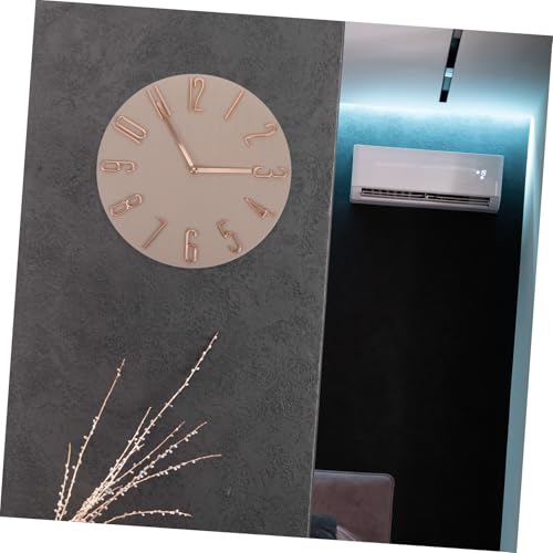 Horloge murale silencieuse design beige pour décoration de maison