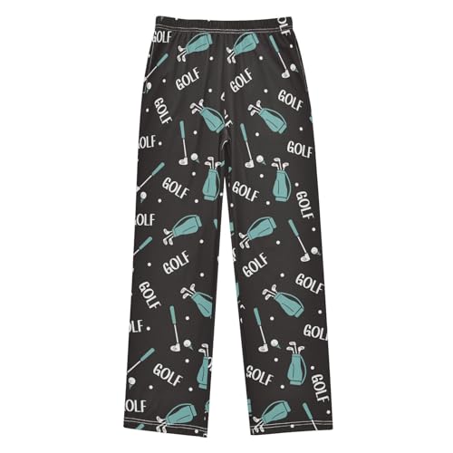 CaTaKu Boys Cute Golf Balls Pants for Boys Girls Wide Leg Sweatpants Kids Long Bottoms with Pockets Size 6-14Y