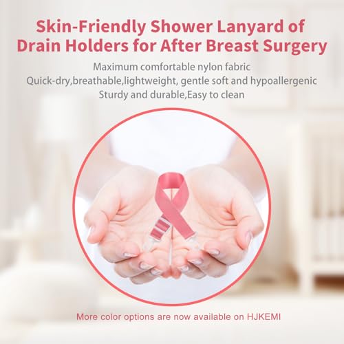Image of Shower Lanyard for Mastectomy Drain Holder Quick Dry Drain Holder After Tummy Tuck Skin Friendly JP Drain Holders for After Breast Surgery Adjustable Drain Lanyard Post Mastectomy Recovery Supplies