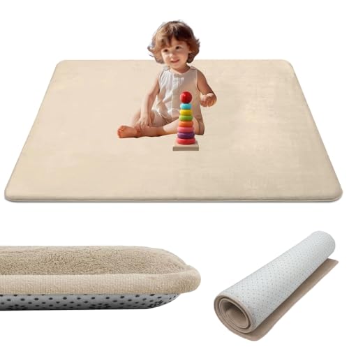 Murzoeky Tapis d'éveil et de Jeux Bebe, 50 x 80 cm x 2cm Tapis d'éveil et de Jeux Epais de, Tapis Bebe Pliable, Tapis de Jeux Bébé Eveil, Antidérapant,...