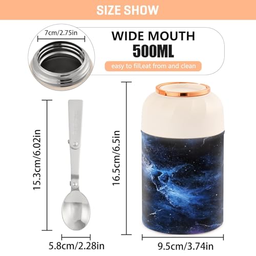Termo de comida aislado Vía Láctea de acero inoxidable con capacidad de 500 ml 4