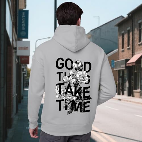 Men's Long Sleeve Hooded Sweatshirt Casual Lightweight Hoodies Pullover Drawstring Hoodie with Pocket Hoodie3