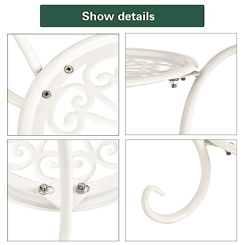 Sungmor 2 Tier Metal Flowerpot Stands, Metal Planter Rack Plant Holder Floor Shelf, Garden Patio Indoor Outdoor Decorative Display Flower Rack #TOP4