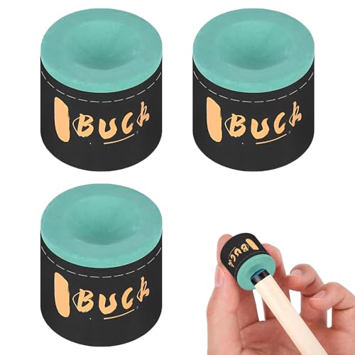 HEUIOP 3 Pcs Snooker Chalk, Multifunctional Round Pool Chalk, Non-slip Dry Chalks for Cue Tips, Snooker Accessories for Bars, Gym, Tournaments Home, Sports Billiard