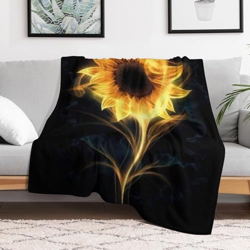 Manta de girasol suave de 150x200 cm para sofa cama 3