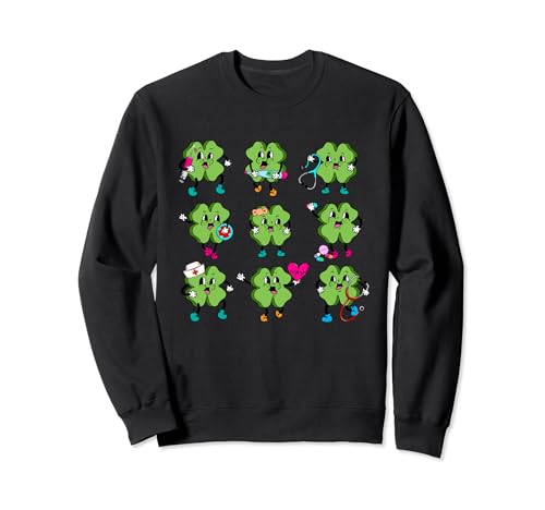 Cute St Patricks Day Nurse Shamrock Nurses Sweatshirt