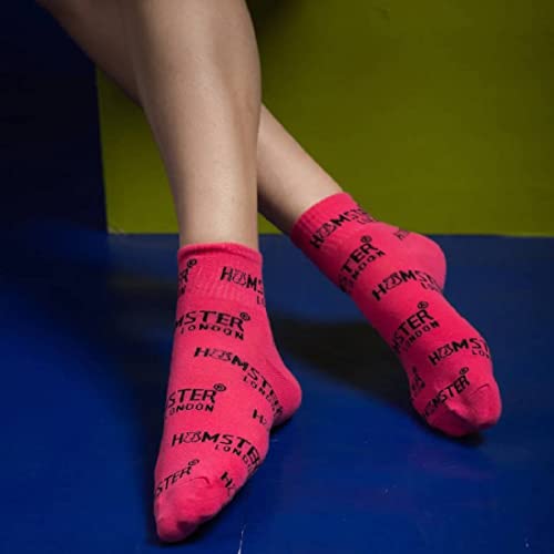 Image of HAMSTER London Multicolored Printed Cotton Socks Combo Pack of 4, Size 7-12 (Free Size)