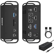 MacBook Docking Station Dual Monitor for Intel, M1 /M2 /M3 Pro/Max,14-in-2 Laptop Dock with Dual USB-C Cable,100W Power Supply, 2 HDMI 4K60Hz,USB-C/ANot Compatible with M1/M2 Base Models or Windows