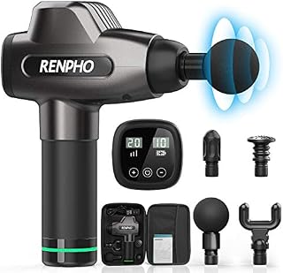 Massage Gun, RENPHO Deep Tissue Muscle Massager, Powerful Percussion Massager Handheld with Portable