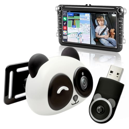 Baby Car Camera Car Camera for Baby Wireless CarPlay Adapter with 1080P HD Night Vision 150 Wide Angle Real-Time Rear Seat Monitor Easy Installation
