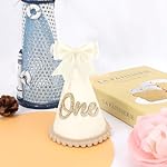 1st Birthday Hat with Bow Design for Girls' One Year Old Birthday Party Decorations, First Crown 1st Party Hat for Girls' Outfit Photo Props - Image 2