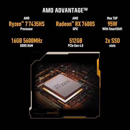 Image of ASUS TUF Gaming A16 Advantage Edition, AMD Ryzen 7 7435HS Gaming Laptop(AMD Radeon RX 7600S-8GB /95W TGP /16GB RAM /512GB SSD /FHD+ /16 inch /144Hz /Backlit KB /90WHr /Windows 11 / /Off Black /2.20 Kg)FA617NSR-RL083W