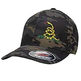 Don't Tread On Me Flexfit Black Multicam Hat - S/M