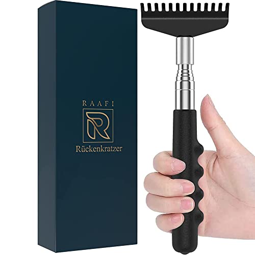 RAAFI Large Robust Back Scratcher for Smooth Scratching Against Itching. Back Scratcher for Men and Women with Extra Wide Head for Maximum Scratching Surface and Reinforced Telescope for Stability