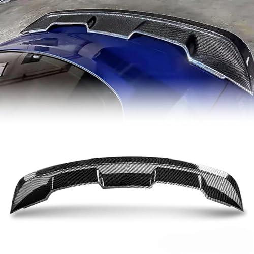 YOTZU Trunk Spoiler Compatible with 2015-2024 Mustang Mustang V6/V8/GT/EcoBoost/Shelby GT350 GT500 Style 2 Door Coupe&Convertible, ABS Trunk Spoiler Rear Lip Wing, Carbon Fiber