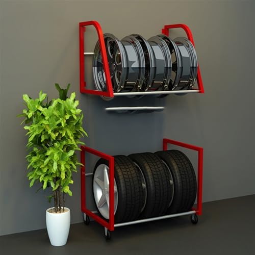 Naścienny stojak na opony, wytrzymały garaż do 4 opon, maksymalne obciążenie 99 kg, łatwa instalacja