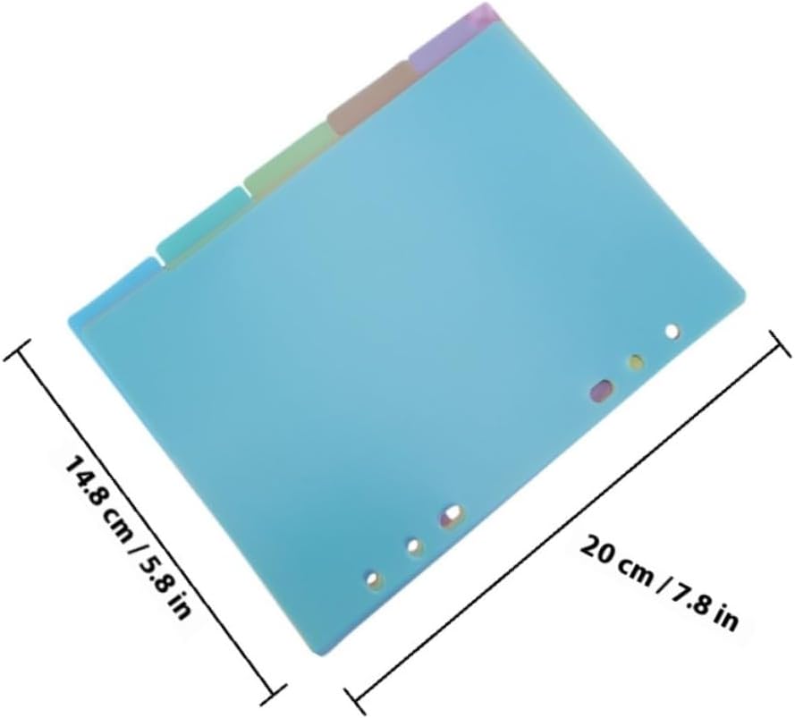 SEWACC 3 Sets A5 6-Hole Plastic Binder Dividers, Colorful Detachable Index Tabs, Daily Use Notepad Markers for Office and School Organization image 2