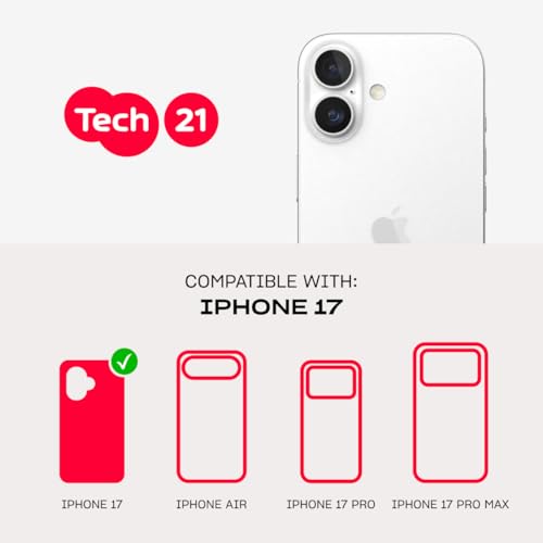 Image of Tech21 EvoLite Case for iPhone 17 - Quantum Green | Slim Protective Case | Impact Protection | Wireless Charging Compatible