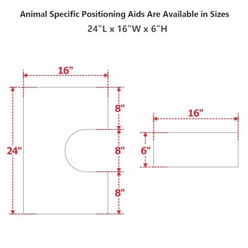 Veterinäre Ultraschall Positionierung Keil, Haustier Röntgen Immobilizer Pad für Katzen, Hunde & Kleintiere, Abdominal Diagnostik, 24 \L x 16\ B x 6\ H