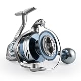 Rooblinos SW Long Shot Jigging Spinning Reel, Full Metal Body,Ultra Smooth,Powerful,Saltwater Big Fishing Reel 4000/6000/8000,9+1 BB, 66LB Max Drag, Lightweight, Inshore Offshore Surf Reel (RX8000)