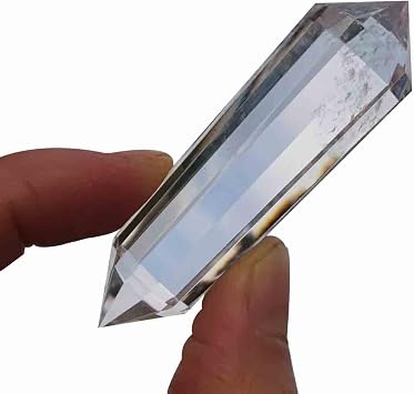 12 Sides Clear Crystal Wand Vogel Crystal 12 Sides Vogel Crystal Point Vogel Style Quartz Clear Crystal Quartz Reiki Healing Stone Spiritual Meditation Stone Chakra Gemstone Home Decoration Gift 6cm