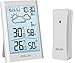 Produktbild BALDR B0134 Wetterstation Funk mit Außensensor, Digital Thermometer Hygrometer Innen und Außen Raumthermometer Hydrometer Feuchtigkeit mit Wettervorhersage, Uhrzeitanzeige, Wecker und Nachtlicht