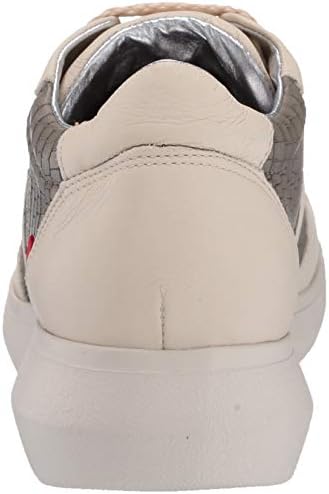 Marc Joseph New York Women's Leather Luxury Fashion Sneaker Wedge, Stone Grey Nappa Soft/Crocodile, 10.5 | Image 2