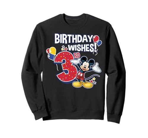 Sweatshirt Mickey Mouse vêtement enfant confortable anniversaire 3 ans