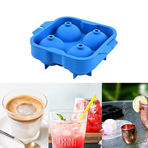 Molde de bola de hielo grande de silicona para whiskey 2 pzas miniatura 5