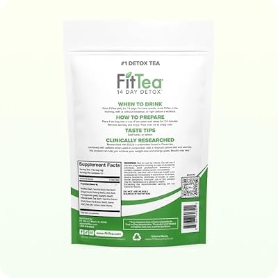 FitTea The Original 14 Day Detox Tea for Weight Loss and Belly Fat - Detox Cleanse Weight Loss Tea for Women and Men - Clinically Tested Slim Tea Detox Drink