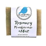 Bluebyrd Soap Co. Rosemary Frankincense Peppermint 100% All Natural Soap Bar 5oz | Bar Soap With An