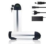  TZIPower 36V 13AH Silber Trinkflaschenakku E-Bike Akku E Bike Elektrofahrrad Lithium Ionen Rahmenakku Umbausatz