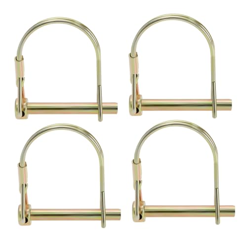 EMSea 4 X D-Form 6mm robuste Welle Verriegelung Stift Sicherungsdraht Sicherungsstift Zapfwellenstift geeignet für Bauernhof Anhänger Pferdetransporter landwirtschaftliche Maschinen