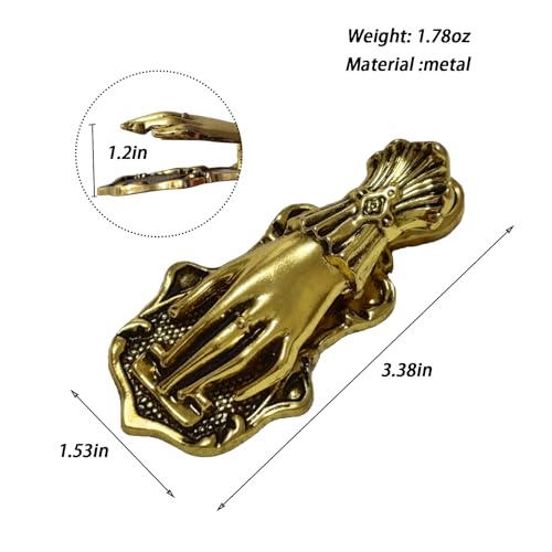 Lady's Hand Shaped Metal Paper Clip Binder - Vintage Bullet Journal Page Holder - Book Clips Decorative Traveler's Notebook Accessories - Clamps for Office Home DIY Use - Gold image 4