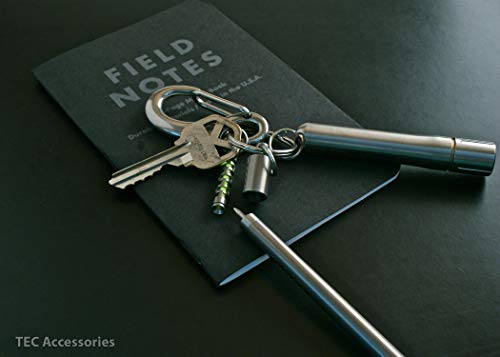 Picopen Ti -Titanium Mini Ballpoint Pen With Magnetic Keychain Holder, Black Ink Medium Point Pocket Pen For Writing, Bullet Journaling, Taking Notes In Office, Business, And Everyday Carry #TOP5