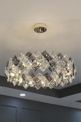 Lustre en cristal led et lampe décorative de salon au style post-moderne