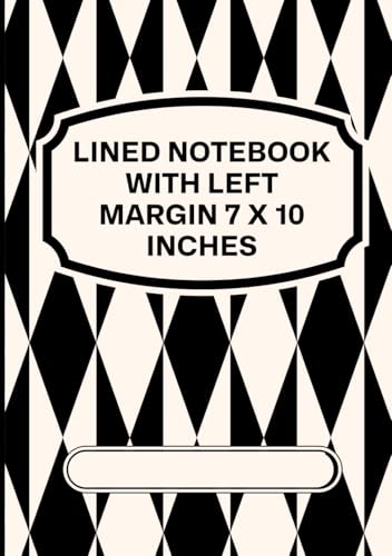 Lined Notebook with Left Margin 7 x 10 Inches – 160 Pages College Ruled Journal for Organized Notes, Study and Writing: Structured Ruled Notebook with Margin Line for School, Work, Lecture Notes and Daily Writing
