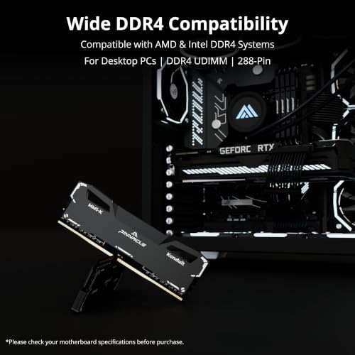 Timetec Pinnacle Konduit 16GB KIT(2x8GB) DDR4 3200MHz PC4-25600 CL16-18-18-38 XMP2.0 Overclocking 1.35V Compatible for AMD and Intel Desktop Gaming PC Memory Module RAM - Black — view 4