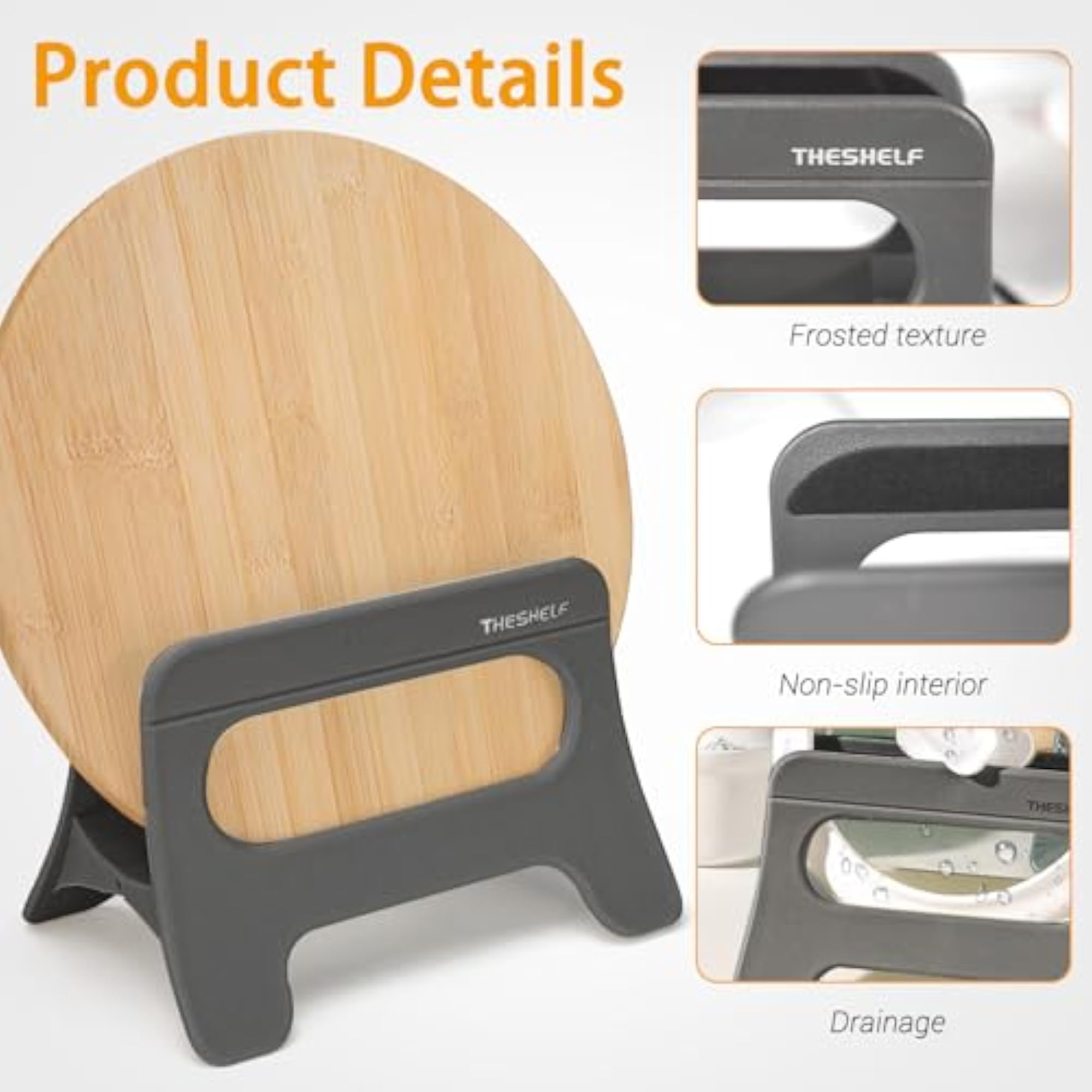 2Pcs Cutting Board Holder, Automatic Width Adjustment