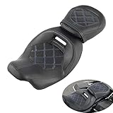 Low-Profile Rider Driver Passenger Pillion Seat Set Fits for Harley Touring Road King FLHR Street Glide Road Glide Street Glide Ultra Limited 2009-2023
