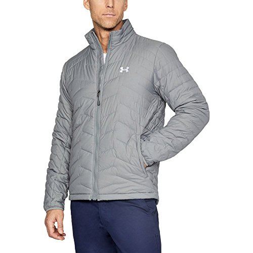 Image of Under Armour Outerwear Men's Cold Gear Reactor Jacket, Glass Green/Midnight Navy, Large