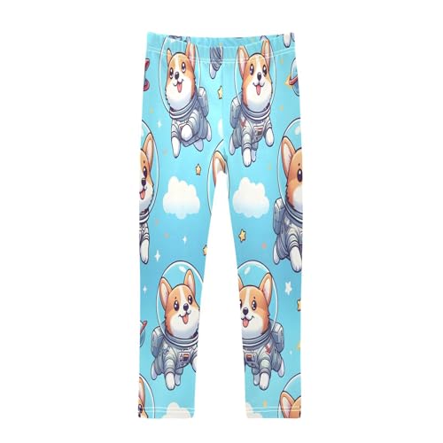 Bolaz Toddler Girls Leggings Printed Yoga Pants Leggings Space Dog for Kids