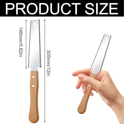 Kleine Handsäge,Japansäge Handsäge,Bündigschnittsäge,Dübelsäge,Holz Feinsäge,SK-5 Stahl Holzsäge,Zweischneidig Zugsäge,Kleine Säge Haushaltssäge mit Holzgriff für Holzbearbeitung und Heimwerker