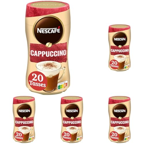 Nescafé Cappuccino, Café soluble, Boîte 280g (Lot de 5)
