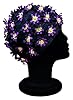Blue Reef Aries Elasticated Floral Ladies Classic Retro 3D Cut Out Multicolour Flower Pretty Stylish Vintage Look Swimming Hat Swim Cap One Size Adults (Black) #3
