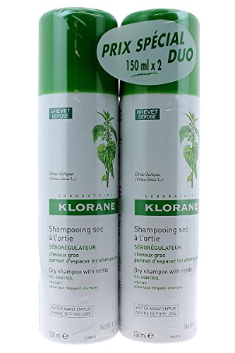 Klorane duo shampoing sec à l' ortie aérosol