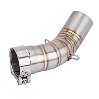 VOBOR Auspuff Mittelrohr Motorrad - 51mm Motorrad volles Auspuffsystem Mittelrohrglied verbinden für Kawasaki Z900 2017-2018