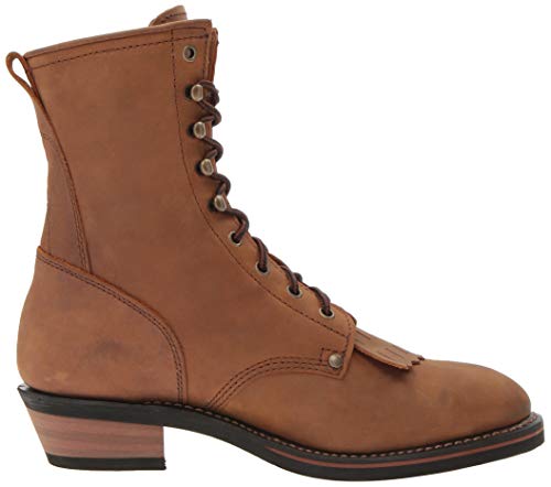 Ad Tec 9In Men's Packer Genuine Crazy Horse Leather Work Boots, Brown - Non Slip Rubber Sole Moderate For Riding, Hiking And Construction #TOP4